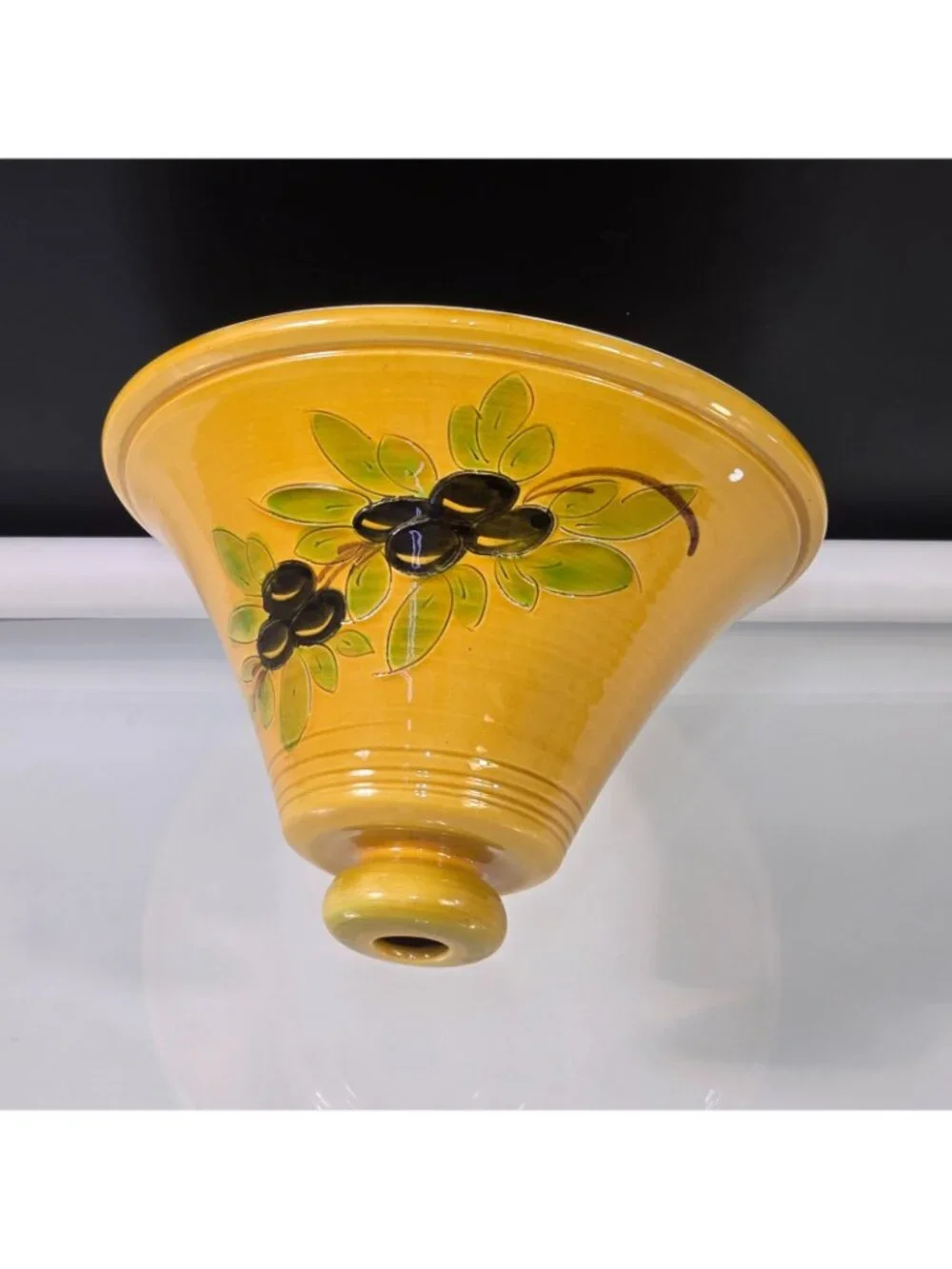 Moroccan Tagine Serving Replacement Top Lid Only Hand Painted Olive Design
